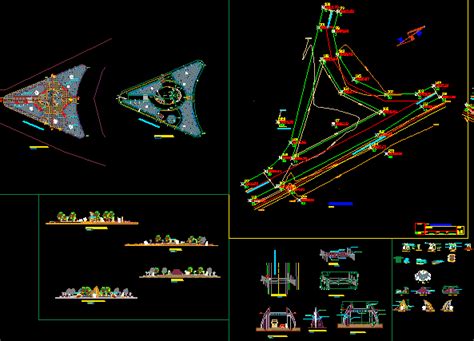 Interseccion Vial Ovalo En DWG Librería CAD