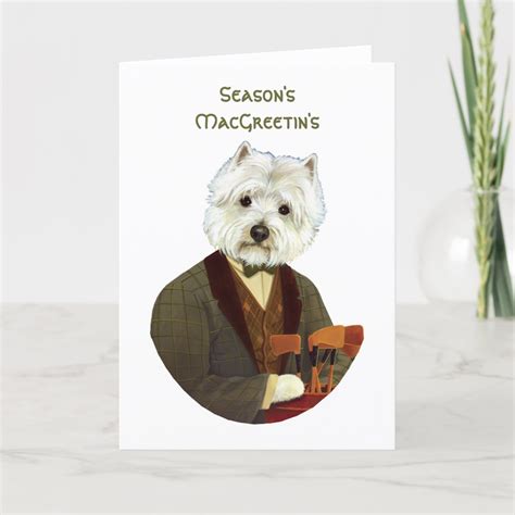 Funny westie Christmas card | Zazzle