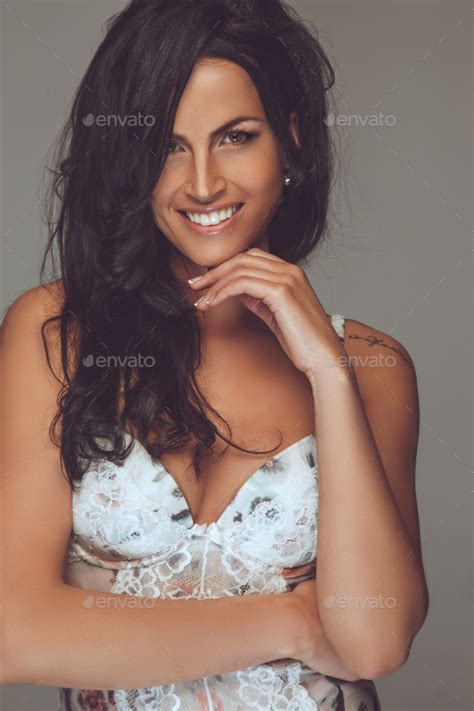 Brunette Woman In Underwear Stock Photo By Fxquadro PhotoDune