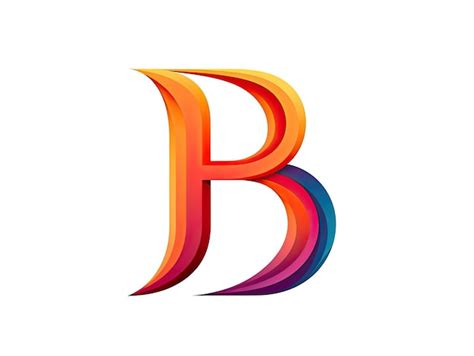 Premium Photo Letter B In Logo Style Badge Simple 2d Design