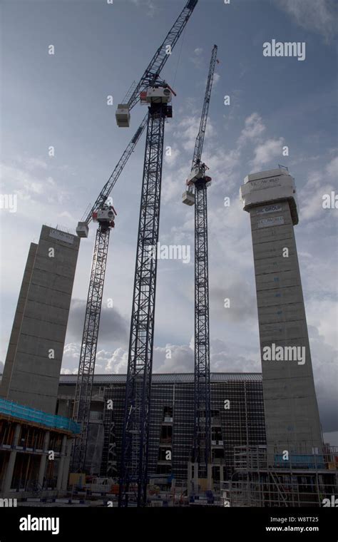 Flats and Brentford Football stadium under construction in Brentford ...