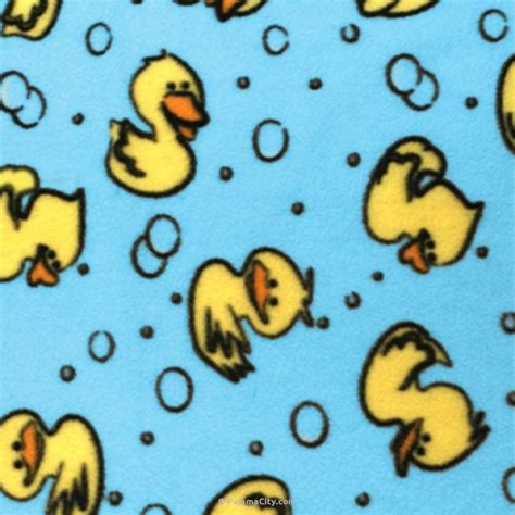 Rubber Ducks Fleece Fabric By The Yard Fleece Fabric Rubber Duck