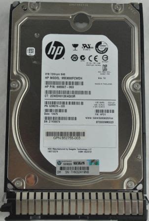 Hp Mb Fcwdh Tb K Sas G Hot Swap Internal Hard Drive
