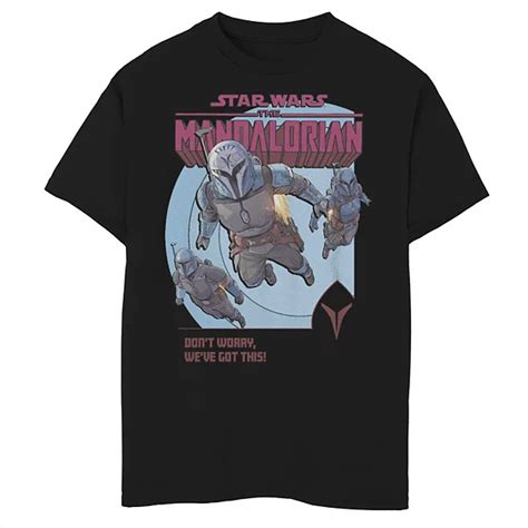 Boys 8 20 Star Wars The Mandalorian True Mandalorians Comic Style Portrait Graphic Tee