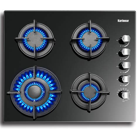 Buy Karinear Tempered Glass Gas Cooktop Drop In 24 Inches Gas Cooktop