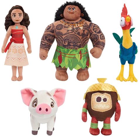 Disney Moana Moana Maui Pua Hei Hei Kakamora Set Of 5 Plush Just