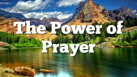 The Power of Prayer | Pentecostal Theology