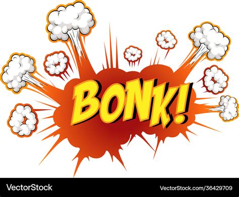 Comic Speech Bubble With Bonk Text Royalty Free Vector Image