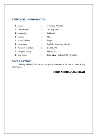 Syed Arshad Ali Shah Pdf