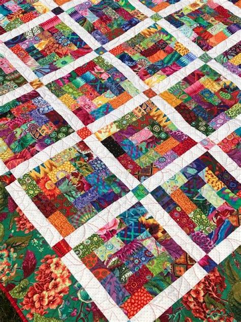 Doodlebugs And Rosebuds Quilts Scrappy Kaffe Finish Scrap Quilt