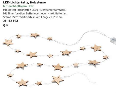 Led Lichterkette Holzsterne Angebot Bei Tchibo 1Prospekte De