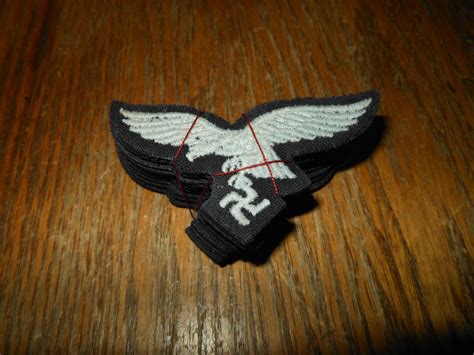 WW2 German Luftwaffe Ground Unit EM NCO Cap Eagle Insignia HERMANN