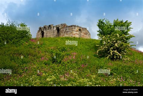 The ruins of Stafford Castle Staffordshire England UK a gothic revival ...