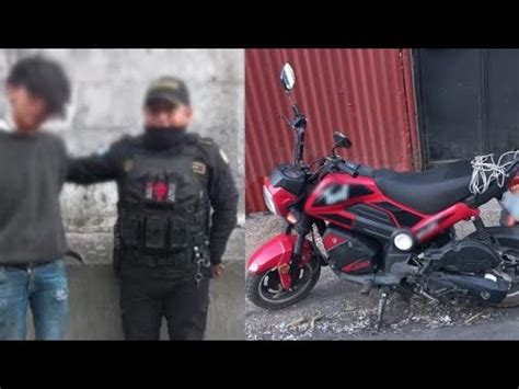 Ladrón capturado cuando llevaba motocicleta en San Juan Alotenango