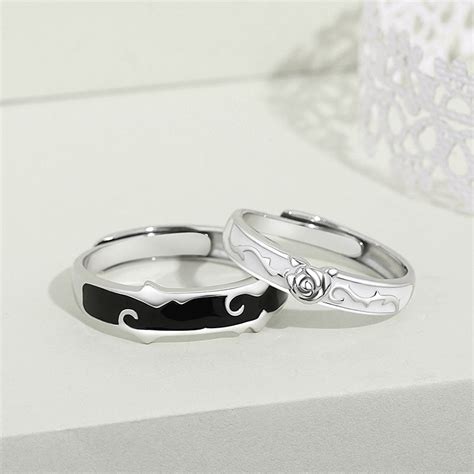 Engraved Matching Rose Rings Set for Couples – Loforay