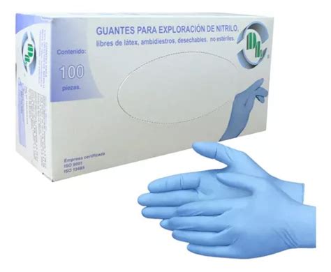 Pz Guantes De Nitrilo Para Exploraci N Talla Grande Azul Meses