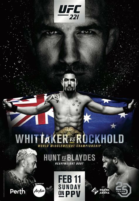 Oficjalny Plakat Gali Ufc Whittaker Vs Rockhold Fight Pl