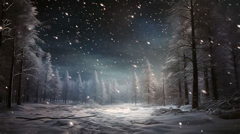 Winter Night Forest Wallpapers K Hd Winter Night Forest Backgrounds