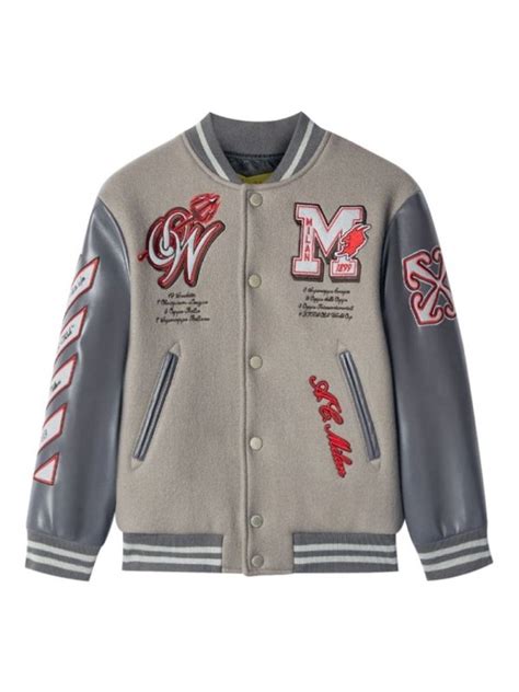 Ac Milan Varsity Jacket Off White Ac Milan Grey Jacket