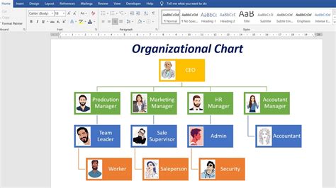 Microsoft Office Draw Organisation Chart Clipart