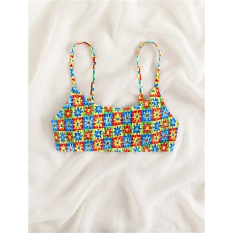 𝒫𝑒𝒶𝒸𝒽𝓎 𝒷𝒾𝓀𝒾𝓃𝒾 Áo lẻ bikini caro hoa trendy Shopee Việt Nam