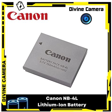 Canon NB-4L Lithium-Ion Battery (3.7v 760mAh) for Canon PowerShot ...