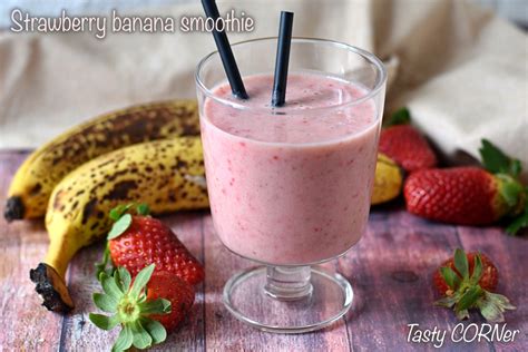 Strawberry banana smoothie: the quickest way to use overripe bananas