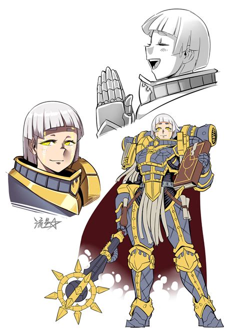 Adeptus Astartes And Lorgar Aurelian Warhammer 40k Drawn By Ryuusei