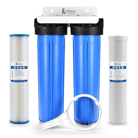 IFILTER Well Water Whole House Filtration System 20 Dual Stage