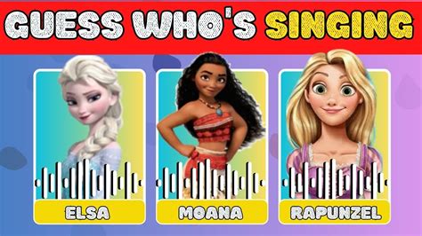 Guess Who S Singing Disney Song Quiz Challenge Disney Music Quiz