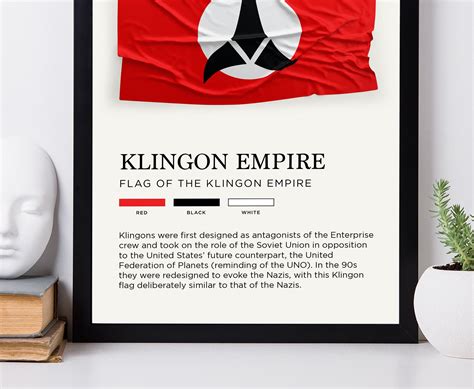 Star Trek Klingon Empire Flag Poster Star Trek Wall Art - Etsy