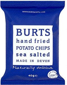 Full Box Of Burts Sea Salt Potato Chips