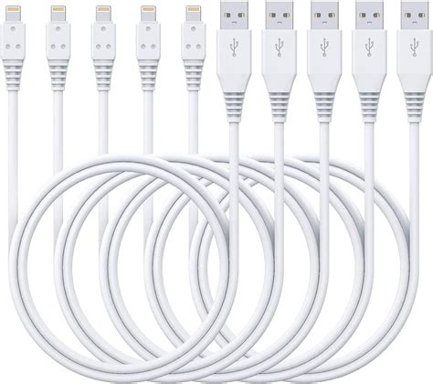 5Pack 10 ft iPhone Charger. Extra Long Lightning Cable 10 Foot Fast ...