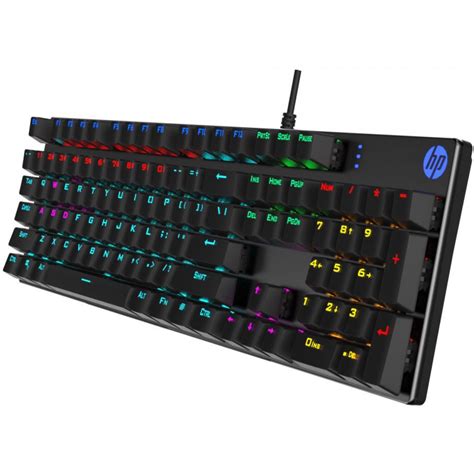 Teclado Mec Nico Gamer Hp Gk F Led Rgb Black