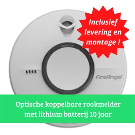 Optische Koppelbare Rookmelder Fire Angel Met Lithium Batterij 10 Jaar