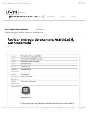 Revisar Entrega De Examen Actividad Automatizada Pdf