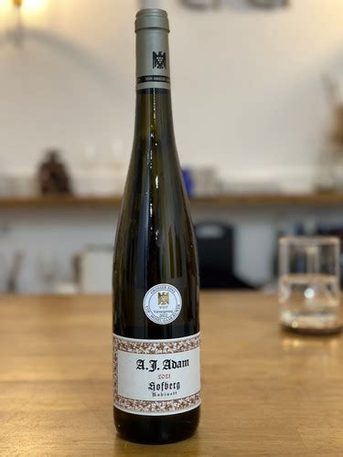 Aj Adam Auction Dhroner Hofberg Riesling Kabinett Alte Reben