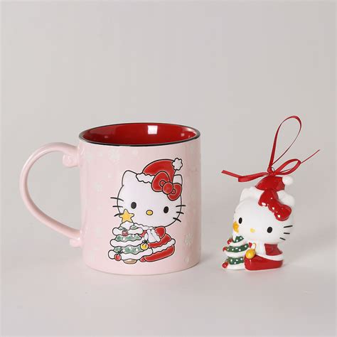 Hello Kitty Holiday Mug And Ornament Set By Blue Sky Clayworks