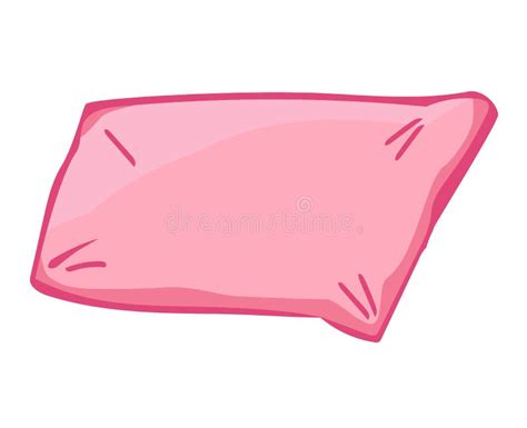 Pink Pillow Isolated Illustration Stock Vector Illustration Of