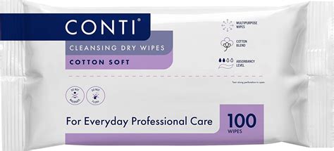 Conti So Soft Large Patient Cleansing Dry Wipes 3 Packs Of 100 Dry