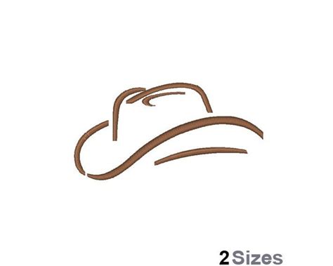 Cowboy Hat Machine Embroidery Design - Etsy