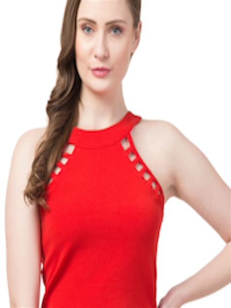 Buy Gaurgeous Women Red Crop Top Tops For Women 19502276 Myntra