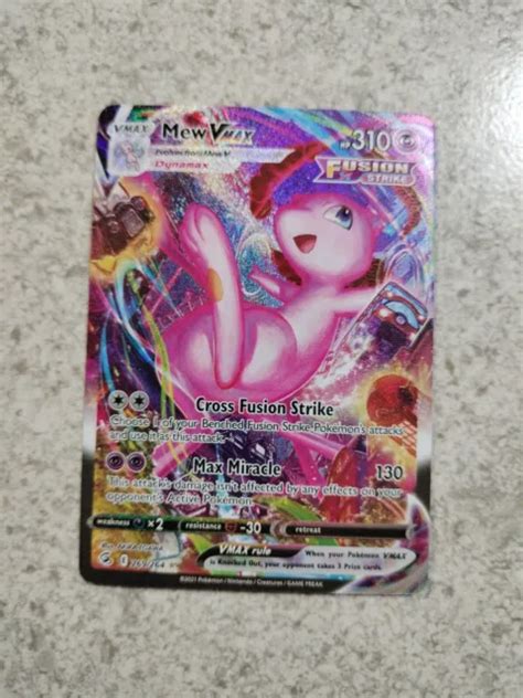 POKEMON FUSION STRIKE Mew Vmax Alternate Alt Art 269 264 EUR 73 89