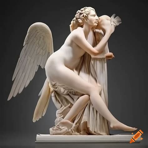 Sculpture Of An Angel Holding A Dove