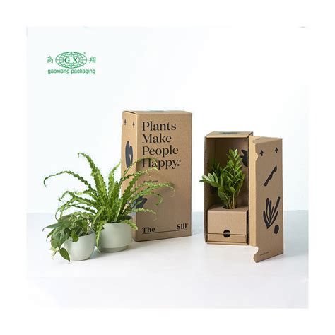 Custom Corrugated Flat Cardboard Crafts Personalized Boxes T Plants