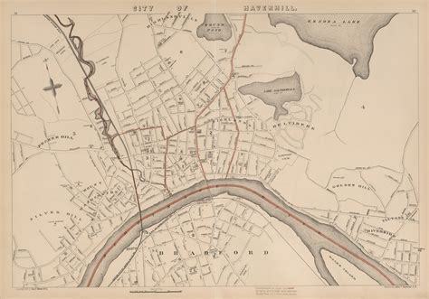 City Of Haverhill Massachusetts 1891 Old Town Map Reprint Walker