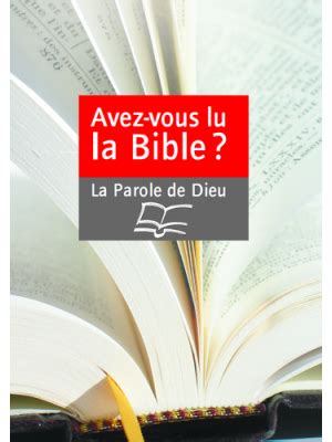 Avez Vous Lu La Bible Affiche La Maison De La Bible France