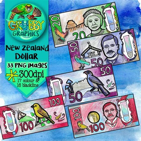 New Zealand Dollar (Currency Clip Art)