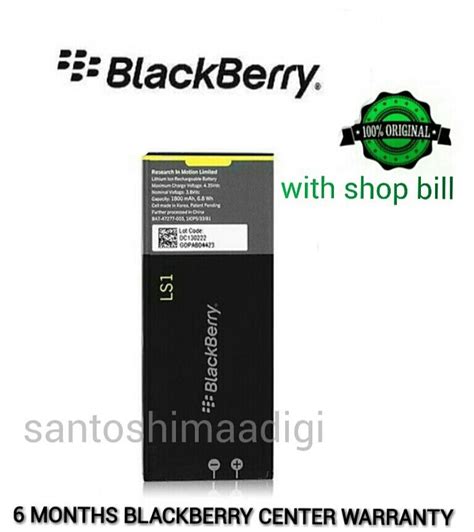 Original Blackberry Ls1 Battery For Z10 Battery Type Lithium Ion