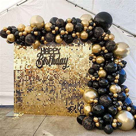 Best Black And Gold Balloon Wall